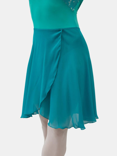 Aquamarine Wrap Long Dance Skirt MP339 for Women by Atelier della Danza MP