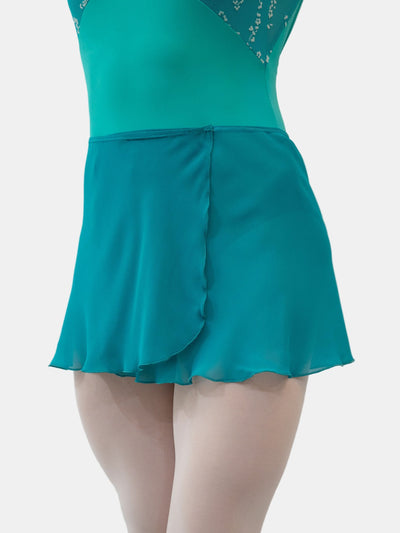 Aquamarine Wrap Short Dance Skirt MP301 for Women by Atelier della Danza MP