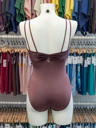 Berry Velvet Dance Spaghetti Straps Leotard MP201 for Women by Atelier della Danza MP