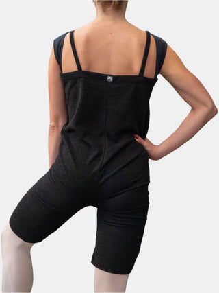 Black Warm-up Dance Romper for Women and Men Atelier della Danza MP