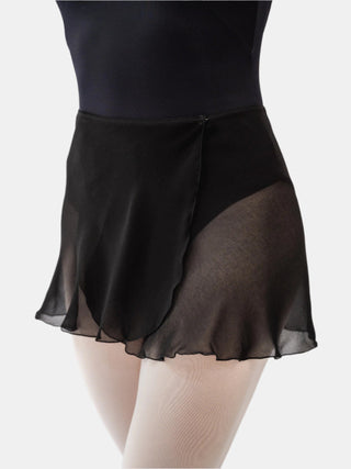 Black Wrap Short Dance Skirt MP301 for Women by Atelier della Danza MP