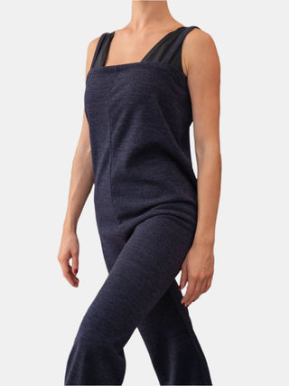 Dark Blue Warm-up Dance Overalls for Women and Men Atelier della Danza MP