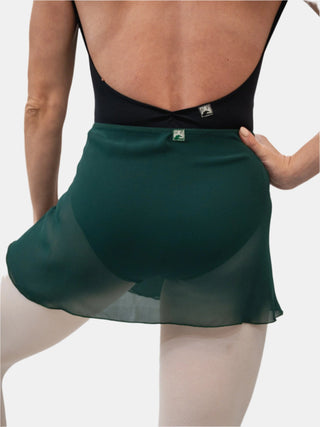 Green Wrap Short Dance Skirt MP301 for Women by Atelier della Danza MP