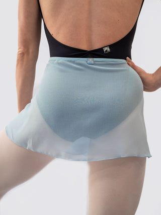 Light Blue Wrap Short Dance Skirt MP301 for Women by Atelier della Danza MP
