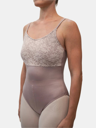 Light Mauve Lace Dance Spaghetti Straps Leotard MP640 for Women by Atelier della Danza MP