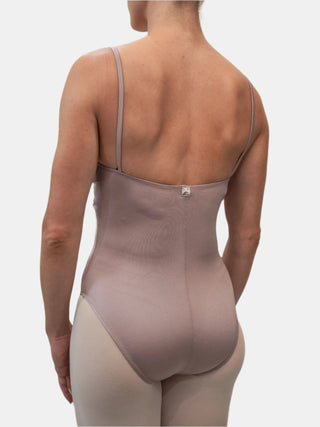 Light Mauve Lace Dance Spaghetti Straps Leotard MP640 for Women by Atelier della Danza MP