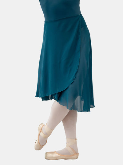 Petrol Wrap Long Dance Skirt MP310 for Women by Atelier della Danza MP