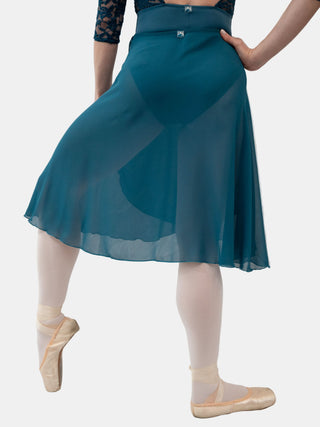 Petrol Wrap Long Dance Skirt MP310 for Women by Atelier della Danza MP