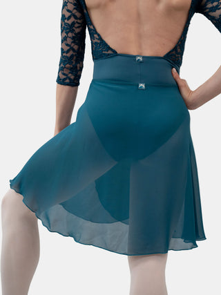 Petrol Wrap Long Dance Skirt MP339 for Women by Atelier della Danza MP