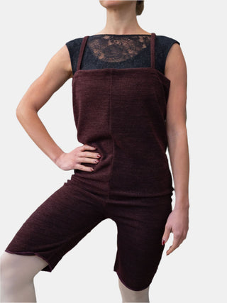 Plum Warm-up Dance Romper for Women and Men Atelier della Danza MP
