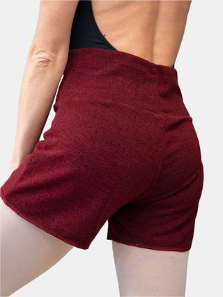 Red-purple Warm-up Dance Shorts MP918 for Women and Men by Atelier della Danza MP