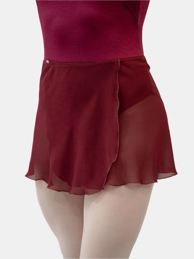 Red-purple Wrap Short Dance Skirt MP301 for Women by Atelier della Danza MP