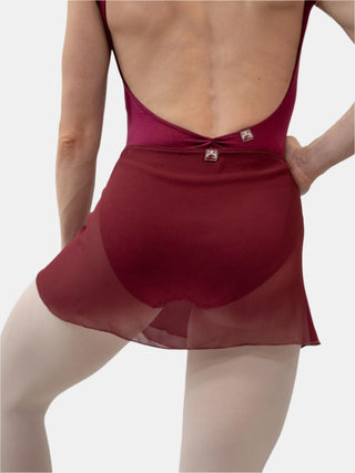 Red-purple Wrap Short Dance Skirt MP301 for Women by Atelier della Danza MP