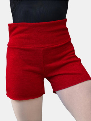 Red Warm-up Dance Shorts MP918 for Women and Men by Atelier della Danza MP
