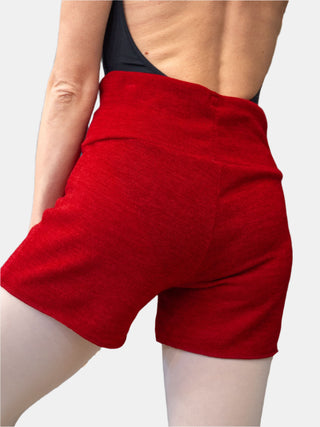 Red Warm-up Dance Shorts MP918 for Women and Men by Atelier della Danza MP