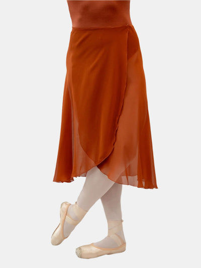 Rust Wrap Long Dance Skirt MP355 for Women by Atelier della Danza MP