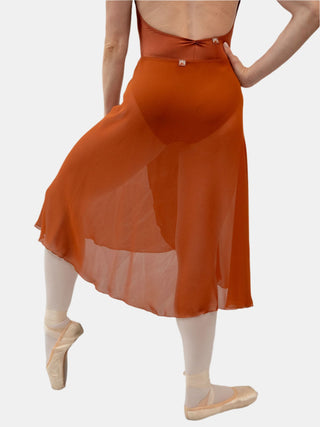 Rust Wrap Long Dance Skirt MP355 for Women by Atelier della Danza MP