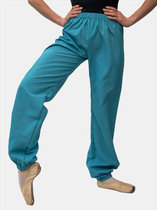 Turquoise Warm-up Dance Trash Bag Pants MP5003 for Women and Men by Atelier della Danza MP