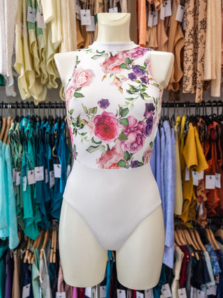 White Dance High Neck Leotard for Women by Atelier della Danza MP