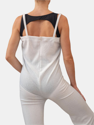 White Warm-up Dance Overalls for Women and Men Atelier della Danza MP