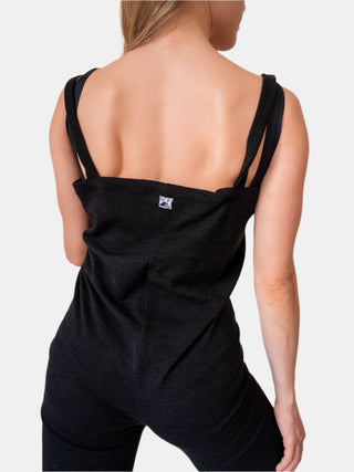Black Warm-up Dance Overalls for Women and Men Atelier della Danza MP