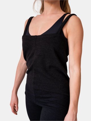 Black Warm-up Dance Overalls for Women and Men Atelier della Danza MP