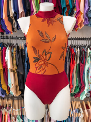 Bordeaux Dance High Neck Leotard for Women by Atelier della Danza MP