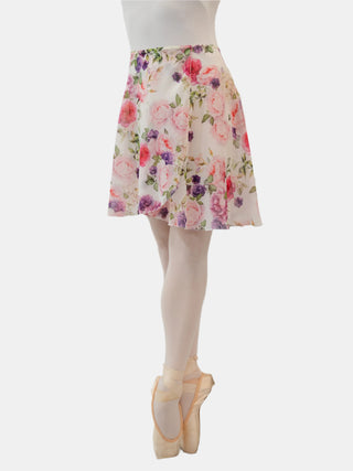 Floral White Wrap Long Dance Skirt MP339 for Women by Atelier della Danza MP