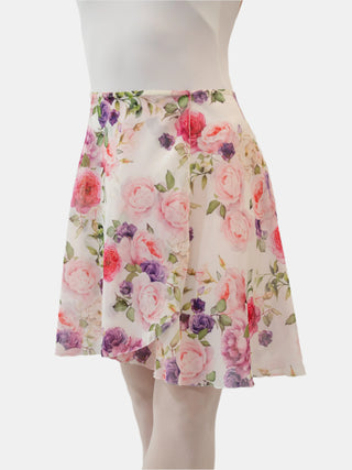 Floral White Wrap Long Dance Skirt MP339 for Women by Atelier della Danza MP