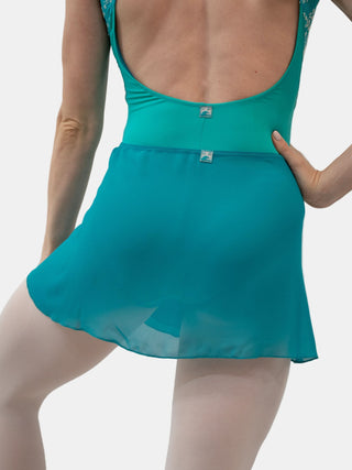 Aquamarine Wrap Short Dance Skirt MP301 for Women by Atelier della Danza MP