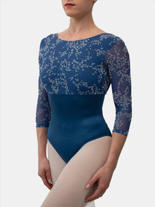 Ash Flock Dance 3/4 Sleeve Leotard for Women by Atelier della Danza MP