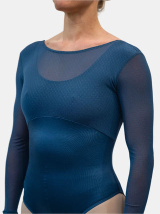 Ash Mesh Dance Long Sleeve Leotard MP617 for Women by Atelier della Danza MP