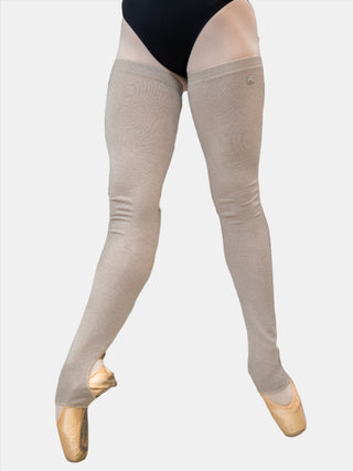 Beige Long Dance Leg Warmers MP907 for Women and Men by Atelier della Danza MP