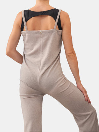 Beige Warm-up Dance Overalls for Women and Men Atelier della Danza MP