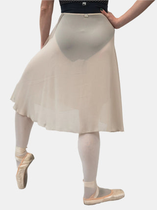 Beige Wrap Long Dance Skirt MP310 for Women by Atelier della Danza MP