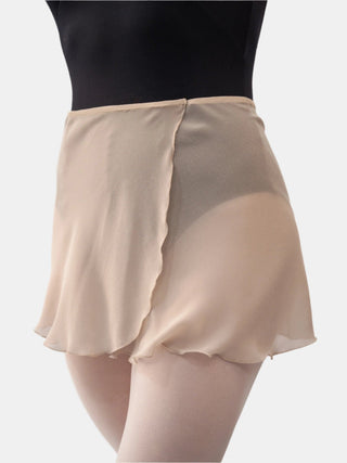 Beige Wrap Short Dance Skirt MP301 for Women by Atelier della Danza MP