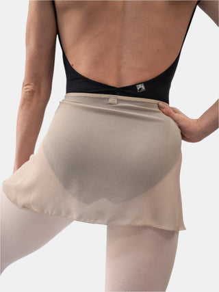 Beige Wrap Short Dance Skirt MP301 for Women by Atelier della Danza MP