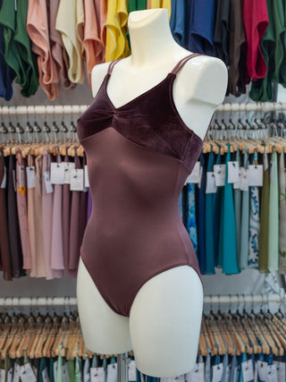 Berry Velvet Dance Spaghetti Straps Leotard MP201 for Women by Atelier della Danza MP 