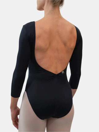 Black Dance 3/4 Sleeve Leotard for Women by Atelier della Danza MP