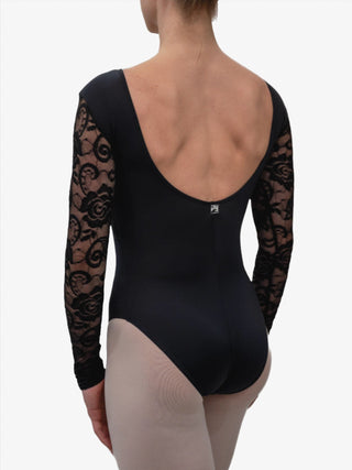 Black Lace Dance Long Sleeve Leotard for Women by Atelier della Danza MP