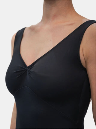 Black V Neck Dance Tank Leotard for Women by Atelier della Danza MP