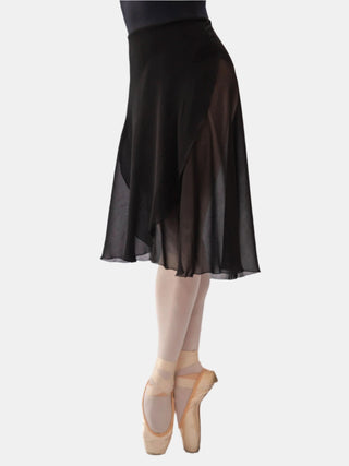 Black Wrap Long Dance Skirt MP355 for Women by Atelier della Danza MP