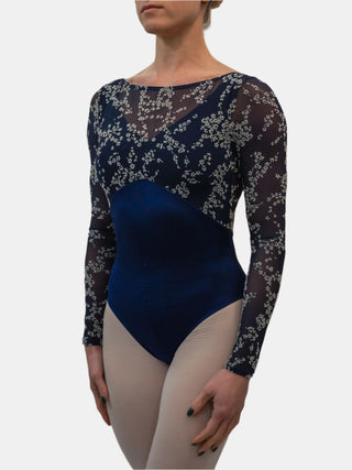 Blue Dance Long Sleeve Leotard for Women by Atelier della Danza MP