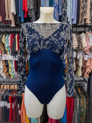 Blue Dance Long Sleeve Leotard for Women by Atelier della Danza MP