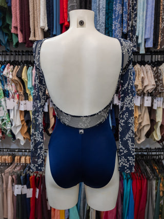 Blue Dance Long Sleeve Leotard for Women by Atelier della Danza MP