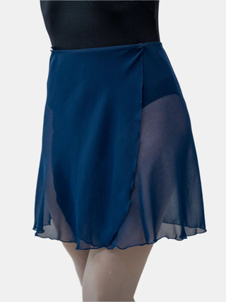 Blue Wrap Short Dance Skirt MP345 for Women by Atelier della Danza MP