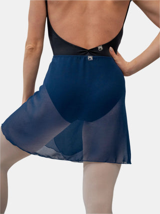 Blue Wrap Short Dance Skirt MP345 for Women by Atelier della Danza MP