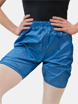 Bright Blue Warm-up Dance Trash Bag Shorts MP5006 for Women and Men by Atelier della Danza MP