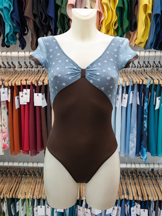 Brown Dance Cap Sleeve Leotard MP750 for Women by Atelier della Danza MP