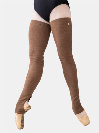 Brown Long Dance Leg Warmers MP907 for Women and Men by Atelier della Danza MP